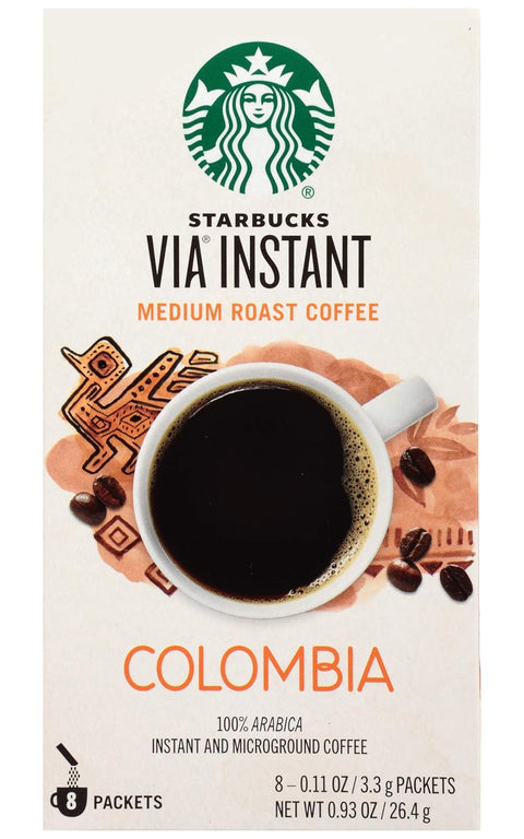 Starbucks VIA Instant Coffee, Medium Roast Coffee, Pike Place Roast, 100% Arabica, Single-Serve, 1 Box (50 Packets) | 100% Arabica instant coffee packets; Pike Place Roast medium roast; 1 box, 50 packets