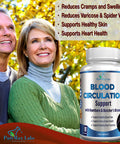 YUMMYVITE Blood Circulation Supplement - With Hawthorn, Butchers Broom, Horse Chestnut, Arginine, Diosmin, Varicose Veins Treatment, Circulation Support - 90 Capsules