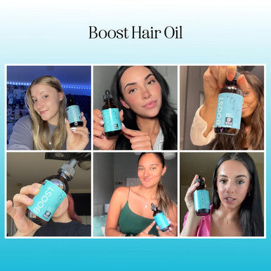 Boost Biotin Hair Serum Plus Rosemary Biotin Shampoo - Hair Thickening Serum With Peppermint And Rosemary And Volumizing Biotin Shampoo For Men And Women Bundle
