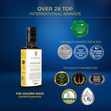 HYPERELEON GOLD Premium, Organic, Extremely Rich in Plyphenols, Greek Extra Virgin Olive Oil 100% Pure & Natural 260ml