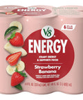 V8 Energy Strawberry Banana Juice Energy Drink, 8 fl oz Can (24 Pack)