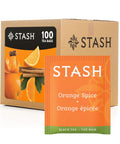 Stash Tea Ginger Peach Green Tea & Matcha Blend, Box of 100 Tea Bags (Packaging May Vary) | Zesty, fruity blend with peach, ginger and matcha notes, Non-GMO Project Verified and foil-sealed freshness
