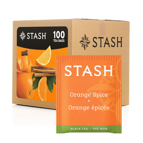 Stash Tea Ginger Peach Green Tea & Matcha Blend, Box of 100 Tea Bags (Packaging May Vary) | Zesty, fruity blend with peach, ginger and matcha notes, Non-GMO Project Verified and foil-sealed freshness