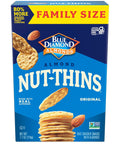 Blue Diamond Almonds NutThins Gluten Cracker Crisps Hint Of Sea Salt Family Size Sea Salt 7.7 oz (Pack of 1)