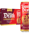 Liquid Death Sparkling Energy Variety Pack, Zero Sugar Energy Drink, Unextreme Caffeine 100mg, Essential Vitamins, 3 Flavors: Strawberry, Orange, and Murder Mystery, 12 Fl Oz (Pack of 12)