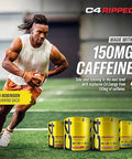 C4 Ripped Pre Workout Powder Cherry Limeade | Creatine Free + Sugar Free Preworkout Energy Supplement for Men & Women | 150mg Caffeine + Beta Alanine + Weight Loss | 30 Servings