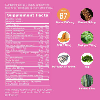 Upnourish Hair Growth Vitamins For Women - Proven Hair Supplement With Keranat, Dht Blocker Phytopin, Biotin 5000 Mcg & Sod, Hair Vitamins For Faster Hair Growth, Hair Loss & Thinning Hair - 90 Ct
