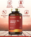 Carlyle Calcium 1200 Mg With Vitamin D3 | 120 Softgels | Non-Gmo And Gluten Free Supplement | Tahoe Naturals