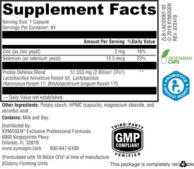 Xymogen Probio Defense - Pobiotics For Digestive Health - Daily Probiotic With Lactobacillus Rhamnosus Probiotic - Digestive Nutritional Supplements - Dairy Probiotics (84 Capsules)