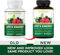 Life's Fortune Life's Energy Advanced Multi-Vitamin and Mineral for Men & Women Non-GMO - Super Greens - ORAC Berries - AntiOxidants - Enzymes - Iron Free - GMP Tested 120 Veggie Tablets