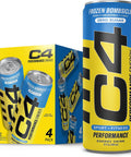 C4 Performance Energy Drink, Cherry Popsicle, Zero Sugar Carbonated Preworkout Energy, 200mg Caffeine with Beta Alanine, 16 Fl Oz (12 Pack)