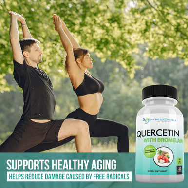 Quercetin 800mg w/Bromelain 165mg Per Serving 120 Veggie CapsulesFull 60 Day Supply Vitamin Supplement to Support Cardiovascular Health Bioflavonoids for Cellular Function Gluten Free NonGMO