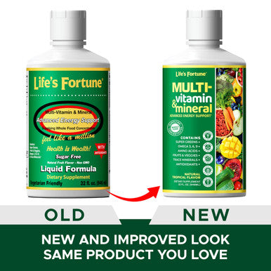 Life's Fortune Liquid Multivitamin for Adults Men & Women Teens ÃƒÂ¢Ã¢â€šÂ¬Ã¢â‚¬Å“ High Absorption Daily Vitamins ÃƒÂ¢Ã¢â€šÂ¬Ã¢â‚¬Å“ Trace Minerals Amino Acids with Biotin L-Arginine Potassium ÃƒÂ¢Ã¢â€šÂ¬Ã¢â‚¬Å“ Tropical Flavor Sugar Free 32 oz