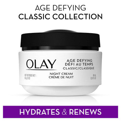 Night Cream With By Olay, Age Defying Classic Moisturizer With Vitamin E, Pack Of 3