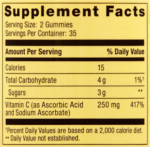Spring Valley Gummie Vitamin C 240 mg 70 Orange Gummies