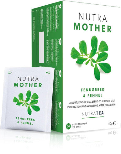 Nutra Tea NUTRAMOTHER - Lactation Support Tea | Breastfeeding Tea - Lactation Tea For Increased Breast Milk - Includes Fenugreek Fennel and Raspberry Leaf - 20 Enveloped Tea Bags - by - Herbal Tea