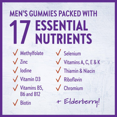 New Chapter Men s Multivitamin Gummies, 66% Less Sugar, Men s Gummy Vitamins with Vitamin C, D3 & Zinc, Non-GMO, Gluten Free, Berry-Citrus, 75ct