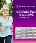 Beta Glucan, Vitamin C And Zinc Supplement Capsules - Immune Support Boost For Women And Men - Gluten Free, Lactose Free, Non-Gmo - 60 Capsules.