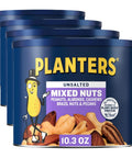 PLANTERS Lightly Salted Mixed Nuts, Plant Based Protein, 10.3 Oz (1 Ct) | Mixed Nuts: Almonds, Cashews, Peanuts, Pecans, Brazil Nuts. Snacks for Adults. Resealable Canister. Party Snack