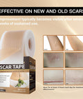 Medical Grade Silicone Scar Tape For Scars Removal - 164" X 1.57" Roll - Silicone Scar Sheets For C-Section, Tummy Tuck, Keloid, And Surgical Scars - Reusable