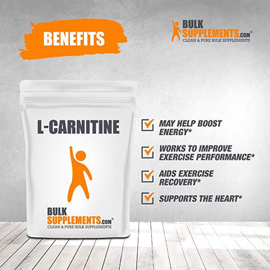 BulkSupplements.com L-Carnitine Powder - Fat Burner Supplements - Amino Acids Supplement - Mens Fat Burner - Womens Pre Workout (1 Kilogram)