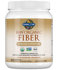 Garden of Life Fiber Supplement Raw Organic Fiber Powder 30 Servings 15 Organic Superfoods Probiotics Omega-3 Ala 4G Soluble Fiber 5G Insoluble Fiber For Regularity Psyllium Husk Free Fiber