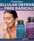 Antarctic Krill Oil, Elderberry Vitamin C & Zinc and Triple-Strength Omega 3 Fish Oil Bundle, 1250 mg Krill Oil & 2,200 mg Fish Oil Providing Omega 3 EPA and DHA, Elderberry for Immune Support