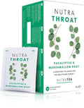Nutra Tea NUTRATHROAT - Soothing Throat Tea | Sore Throat Tea | Throat Relief Tea - Tea For Sore Throat & Coughs - Includes Marshmallow Root & Slippery Elm - 20 Enveloped Tea Bags - by - Herbal Tea