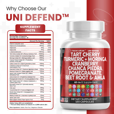 Tart Cherry Extract Capsules 20,000Mg With Turmeric 8000Mg Moringa 4000Mg Cranberry 2000Mg Chanca Piedra Celery Quercetin Beet