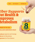 8Greens Fiber Super Greens Gummies Fiber, Gut Health, Metabolism. Digestive Health, Boost Immune System & Digestive Health With 8 Real Greens - Non-Gmo Formula, Gummy, Tangerine Flavor, 50 Count