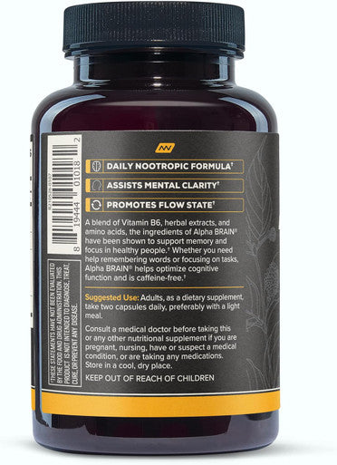 Onnit Alpha Brain Premium Nootropic Brain Supplement 90 Count for Men & Women - Caffeine- Focus Capsules for Concentration Brain Booster & Memory Support (1 Count (Pack of 90))