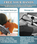 4-Head Massage Gun Deep Tissue, Muscle Massager 20 Intensities & 6 Massage Modes, 4-Head Back Massager For Pain Relief In Back, Leg, Neck, Shoulder And Body,Perfect Gifts