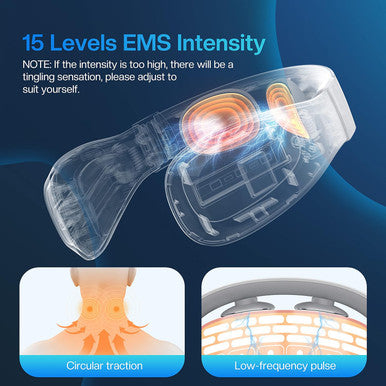 Comfier Portable Heated Neck Massager, Ems Intelligent Electric Neck Massager With Heat, Fsa Smart Wireless Neck Massager With 3D Electrode Pads For Women Men