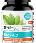 Zenwise Immune And Probiotics Digestive Support Zinc Vitamin C And Elderberry Immunity Booster Plus 11 Billion Cfu Probiotics For Super Digestive Aid Supplement For Men And Women 14 Count