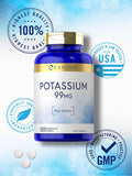 Potassium 99mg | Plus Iodine | 500 Vegetarian Tablets | Non-GMO and Gluten Free Dietary Supplement | by Carlyle