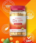 Carlyle Vitamin D3 Gummies | 1000 IU (25 mcg) | 30 Count | Vegetarian, Non-GMO, and Gluten Free Formula | Natural Pineapple Flavor