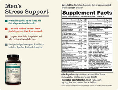 NatureWise Multivitamin for Mens Daily Stress Support with Sensoril Ashwagandha and 22 Essential Nutrients Packaging May Vary 1 Month Supply Capsules Brown Unflavored 60 Count Pack of 1