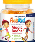 Actikid Magic Beans Multivitamin 45X Orange Flavour, Gelatine Free, Vitamins For Children, Immune System Booster, Halal