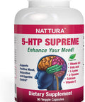 Nattura 5-HTP Supreme - for Positive Mood Relaxation and Appetite Control - with 5-HTP L-Tyrosine L-Lysine Vitamin B6 Folate (Folic Acid) Vitamin C (Ascorbic Acid) Calcium - 90 Capsules
