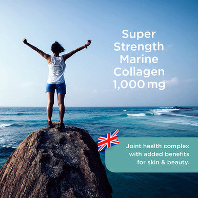 Healthspan 1,000mg Marine Collagen Complex | 800mg Type I + 200mg Type II Collagen | Support Your Joints, Bones & Connective Tissue | Added Benefits for Skin & Beauty