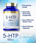 Carlyle 5HTP | 100mg | 240 Capsules | 5 Hydroxtryptophan | Non-GMO & Gluten Supplement