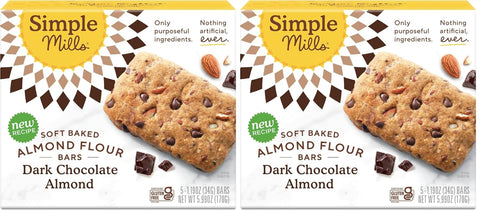 Simple Mills Nutty Banana Bread Soft Baked Almond Flour Bars, 5.99 OZ
