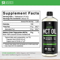Sports Research Keto MCT Oil from Organic Coconuts Fatty Acid Fuel for Body Brain Dual Ingredient C8 and C10 MCTs Perfect in Coffee Tea More NonGMO Vegan Unflavored 40 Oz