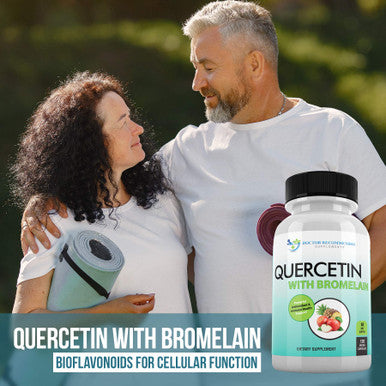 Quercetin 800mg w/Bromelain 165mg Per Serving 120 Veggie CapsulesFull 60 Day Supply Vitamin Supplement to Support Cardiovascular Health Bioflavonoids for Cellular Function Gluten Free NonGMO