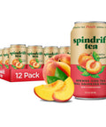 Spindrift Brewed Iced Tea, Variety Pack with Black Tea & Green Tea, Made with Real Squeezed Fruit, No Carbonation, Slightly Sweet, 12 Fl Oz Cans, Pack of 24 (22-49 Calories)