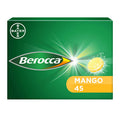 Berocca Vitamin C Effervescent Tablets with Magnesium Vitamin B12 and Vitamin B Complex Mango Flavour 1 Pack of 45 Tablets - 6 Weeks Supply