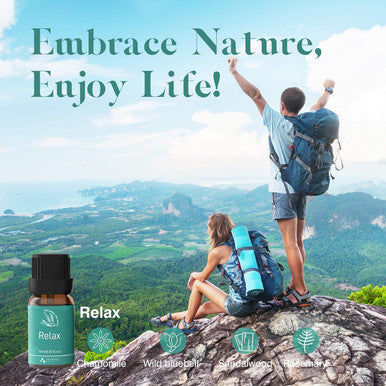 Asakuki Essential Oil, Essential Oils Blends Set For Diffusers For Home, Well-Being Kit- Calming, Dreams, Breathe, Relaxing, Mood, Fresh Air Aromatherapy Oils For Humidifiers, 6X10 Ml