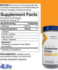 4Life Glutamine Prime - Fuel Your Immune Cells with Glutamine and Enhance Cell Communication with NanoFactor - Immune System Support - Overall Wellness and Energy Boost - 120 Veggie Capsules