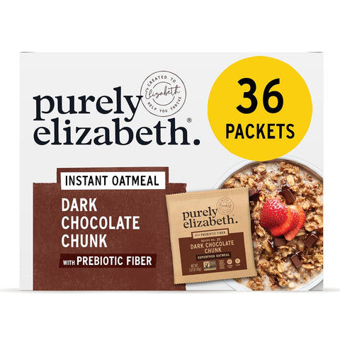 Purely Elizabeth Classic Cinnamon Superfood Oatmeal, with Prebiotic Fiber, Gluten Free & Non-GMO, 9.12 Oz (Pack of 6) (6 Pack, Blueberry Flax)
