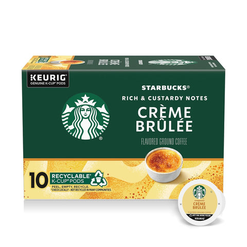 Starbucks K-Cup Coffee Pods, Caramel Naturally Flavored Coffee For Keurig Brewers, 100% Arabica, 1 Box (22 Pods)
